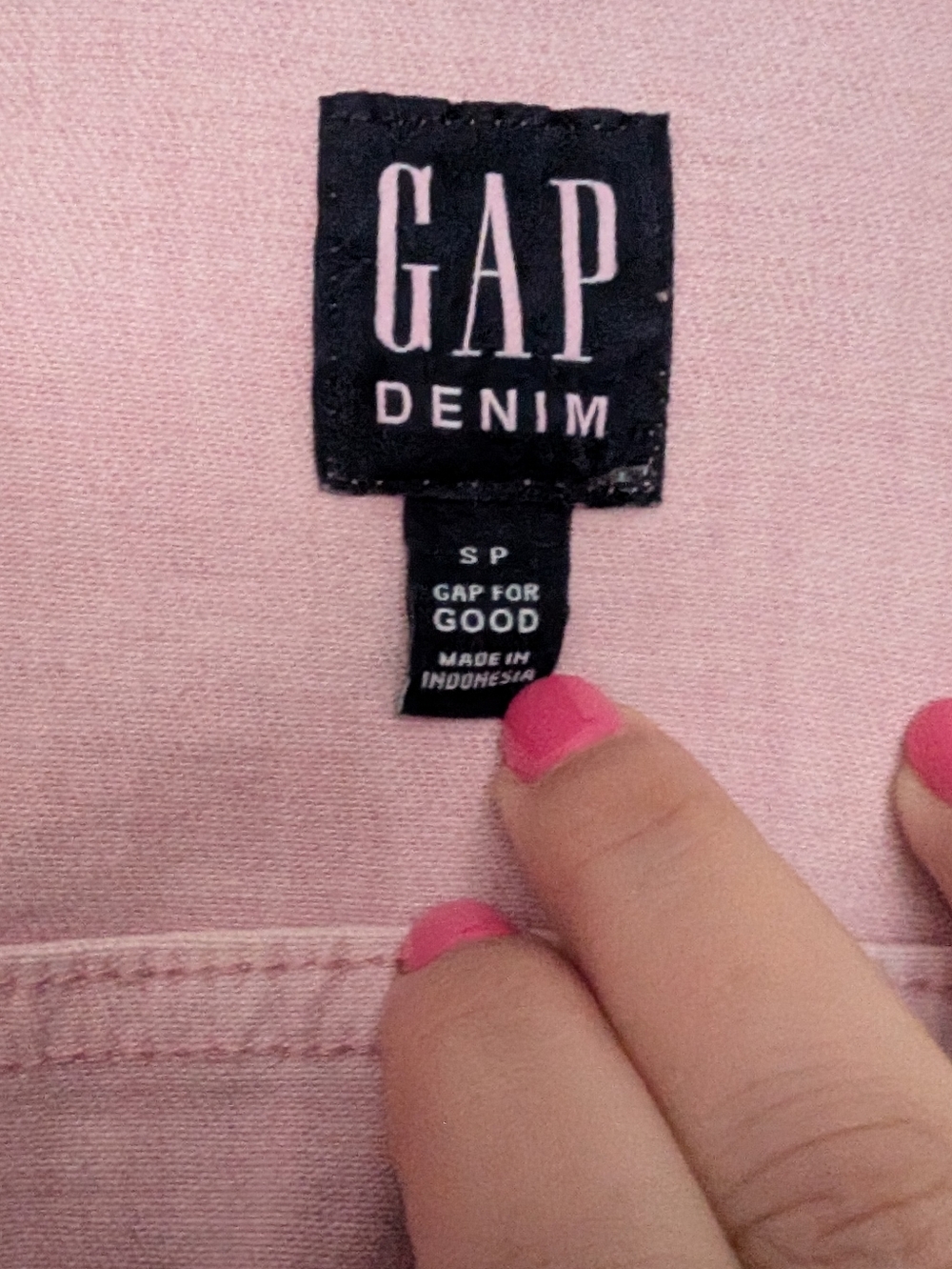 GAP Pastel Pink Denim Jacket - Picture 2 of 2